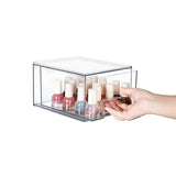 Clear Stackable Drawer Organizer Set (4-Pack) – Pull-Out Storage Drawers for Bathroom, Kitchen, Vanity & Pantry