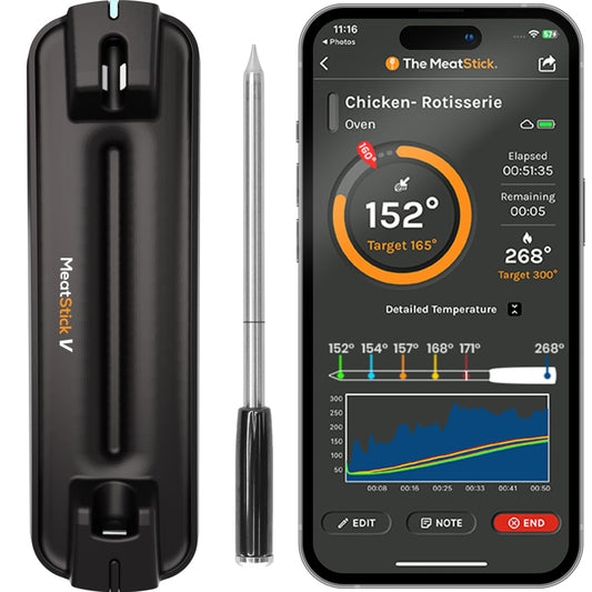 WiFi Smart Meat Thermometer with 6 Sensors & Extreme High-Heat Resistance