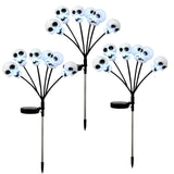 Solar Skull Pathway Lights – Cool White LED Halloween Yard Decorations with Twinkle & Steady Modes (4-Pack, SP-25)