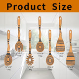 7-Piece Pinewood Fiber Kitchen Utensil Set – Dishwasher Safe, Ergonomic Curved Handles (Natural & Slate)