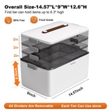 3-Tier Medicine Organizer Storage Box with Handle – Large Capacity, Hygienic Design (White)