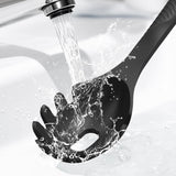 Heavy-Duty Silicone Kitchen Utensil Set with Stainless Steel Core – Heat Resistant 600°F (Black)