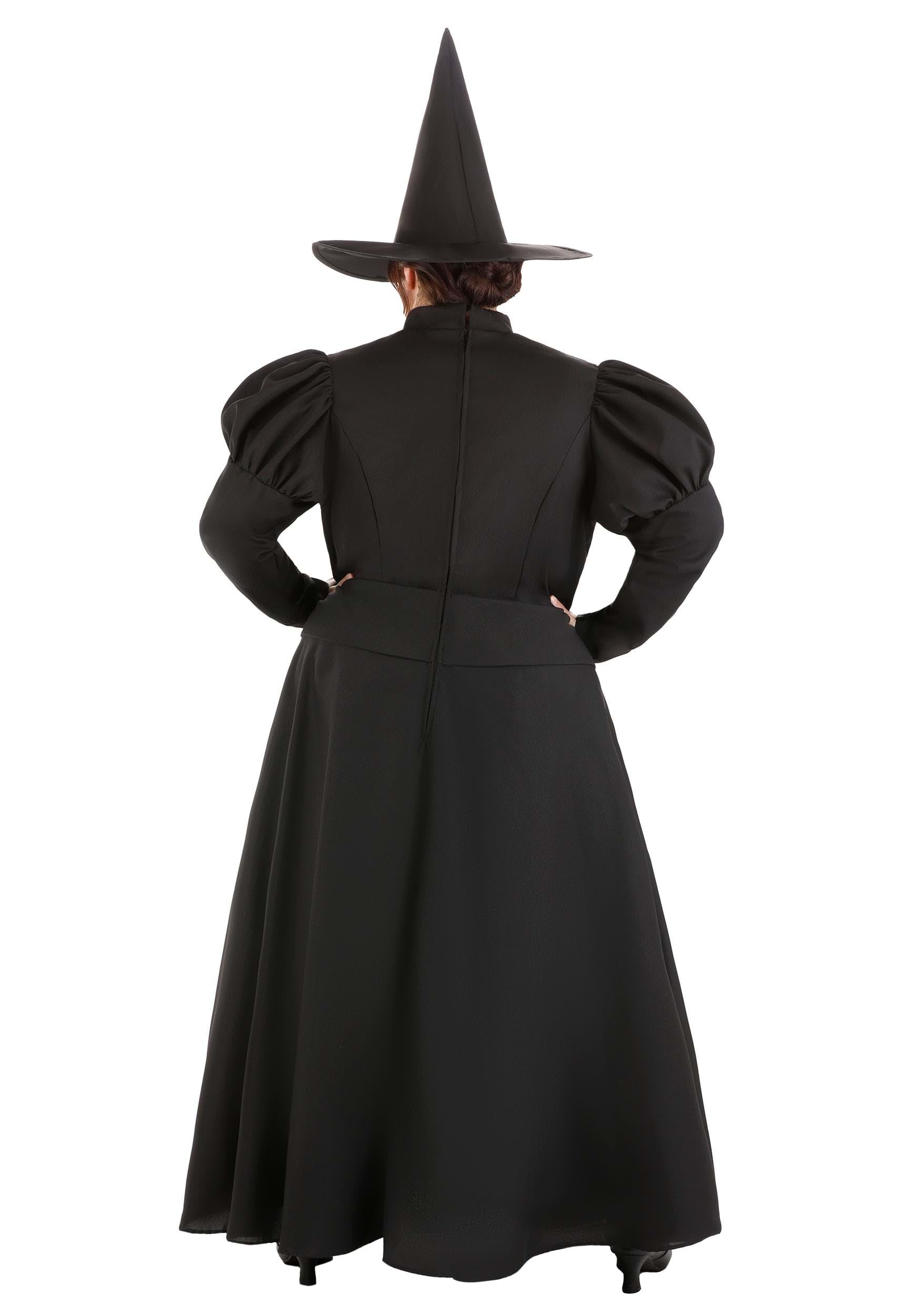 Plus Size Deluxe Witch Costume – Elegant Black Peplum Dress with Hat & Tulle Petticoat 🖤✨🧙‍♀️