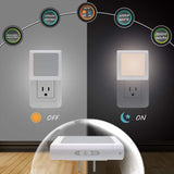 MAZ-TEK Plug-In Dimmable LED Night Light – Auto Dusk to Dawn Sensor with Soft Warm White Glow (4-Pack)