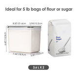6-Piece Airtight Pantry Food Storage Container Set – Mixed Sizes BPA-Free Canisters with Labels