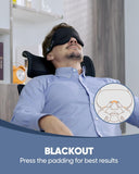 3D Contoured Sleep Mask for Travel – 100% Light Blocking Eye Mask for Side Sleepers with Memory Foam & Adjustable Strap