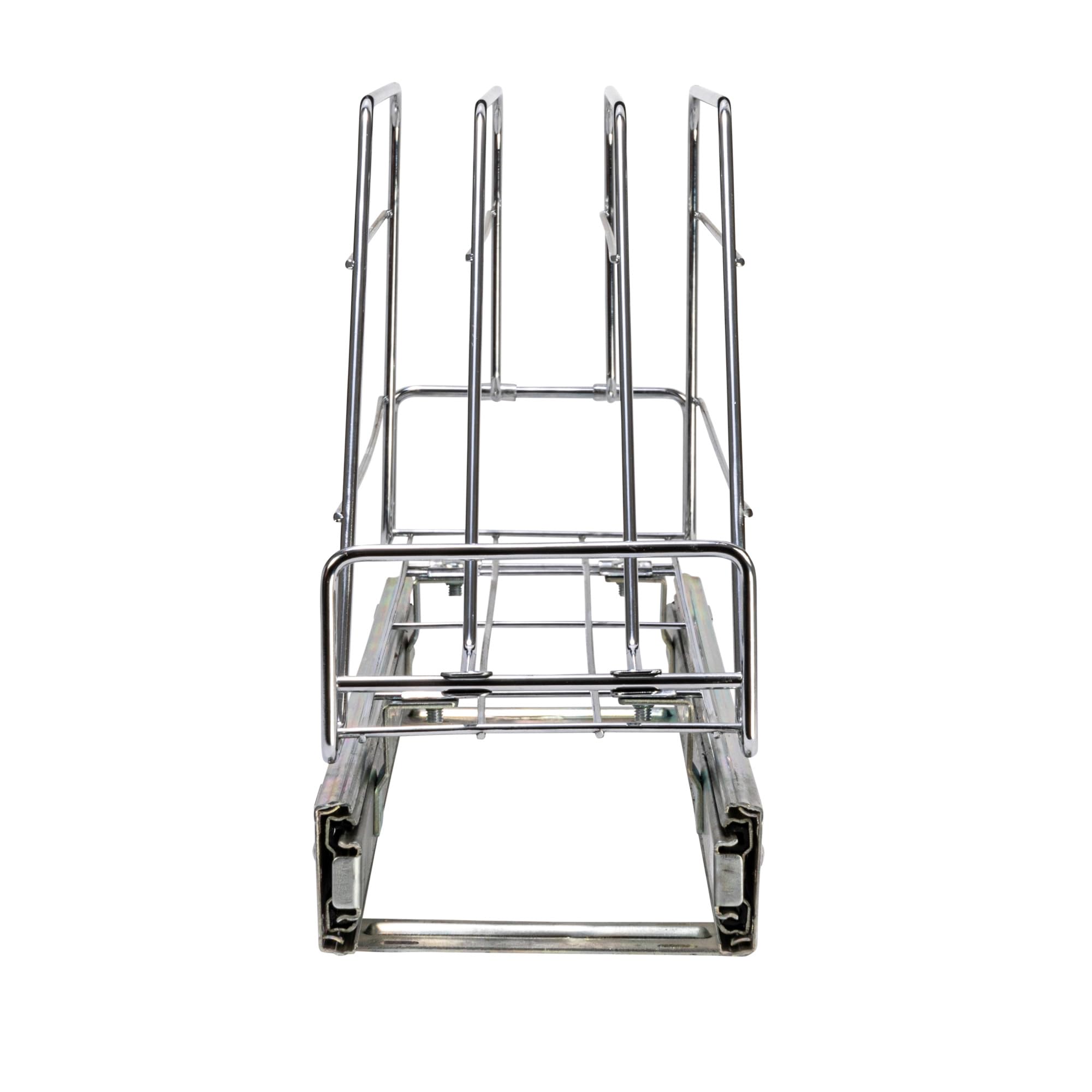 Household Essentials Glidez 3-Slot Pull-Out Cookware Organizer – Chrome Slide-Out Rack for Pots & Bakeware