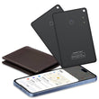Ultra Slim Wallet Tracker Card Compatible with Apple Find My Rechargeable Bluetooth Tracking Card IP68 Waterproof Black