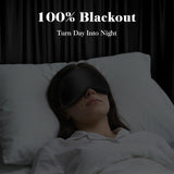 3D Contoured Sleep Mask with Memory Foam – 100% Light Blocking Comfortable Eye Mask for Travel, Meditation & Deep Sleep