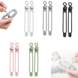 Reusable Silicone Cable Organizer Ties – Elastic Button-Style Cord Management for Home & Office (10-Pack, Multi-Color)