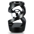 Kinetic Optical Illusion Fidget Spinner Ball Aluminum Desktop Stress Relief Toy Focus Gadget for Kids & Adults Black