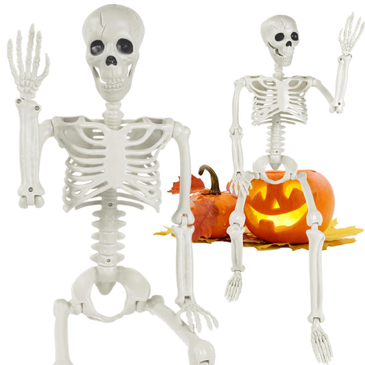 3ft Full Body Halloween Skeleton Decoration – Posable Joints, Realistic Design & Durable Plastic Build