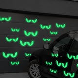 Glow-in-the-Dark Garage Door Magnets – 20 Pairs Luminous Halloween Eyes for Spooky Outdoor Decor (Waterproof & Reusable)