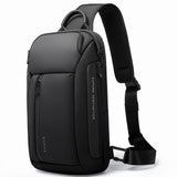 BANGE Waterproof Sling Bag for Men – Lightweight Crossbody Shoulder Backpack with Multi-Pocket Storage (Black)
