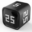 Rotating Focus Timer with Flip Control, True Pomodoro Presets & Custom Countdown, Silent Vibration Desk Timer for Work, Study & Kitchen – Black