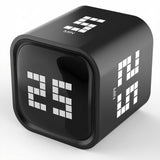 Rotating Focus Timer with Flip Control, True Pomodoro Presets & Custom Countdown, Silent Vibration Desk Timer for Work, Study & Kitchen – Black