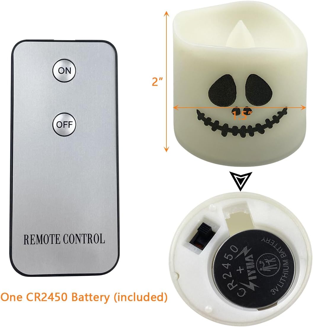 Halloween Flameless LED Candles – 12 Pack Color-Changing Lights with Remote Control for Spooky Home Decor