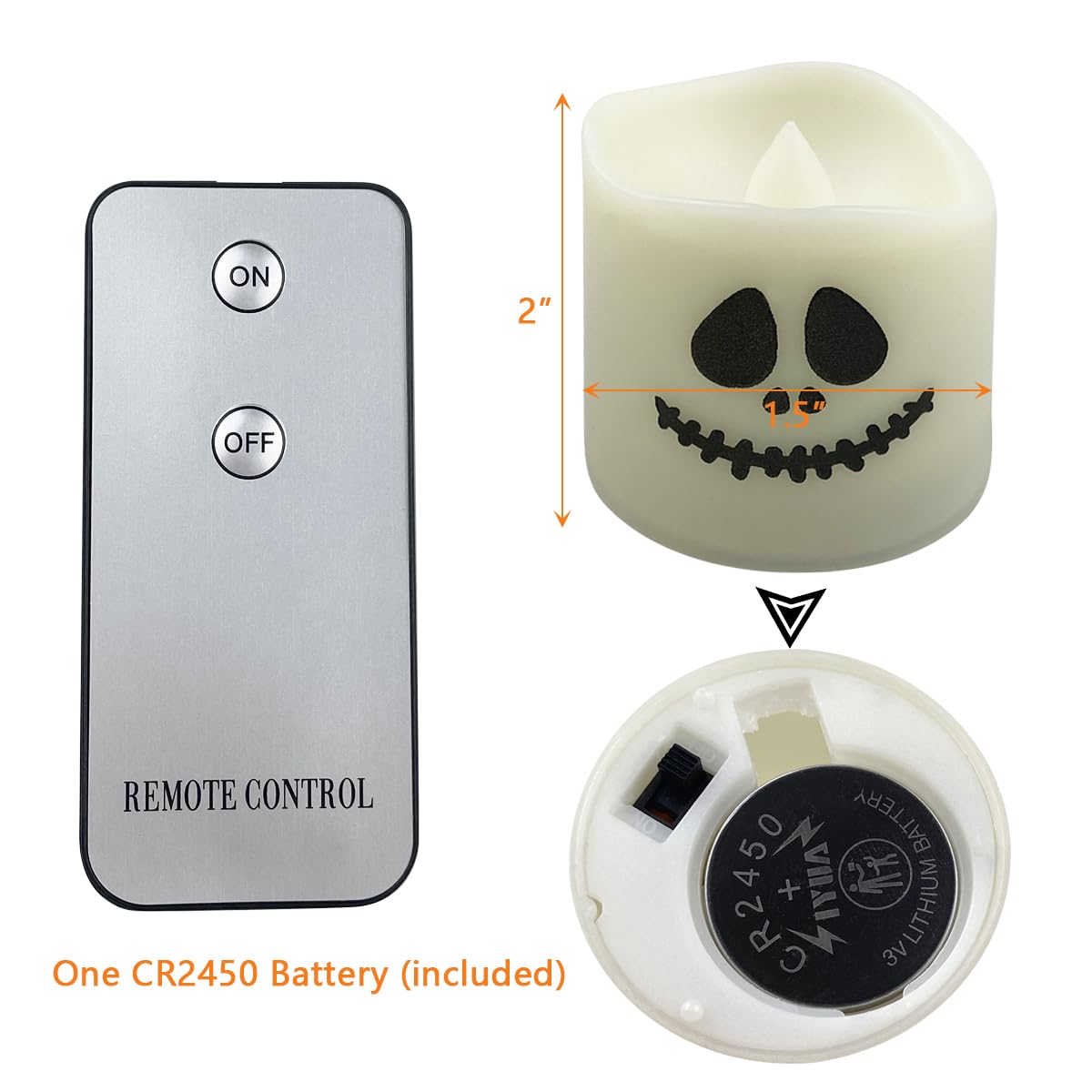 Halloween Flameless LED Candles – 12 Pack Color-Changing Lights with Remote Control for Spooky Home Decor