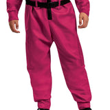 Squid Game Guard Costume – Official Netflix Inspired Triangle Mask Jumpsuit with Belt & Hood