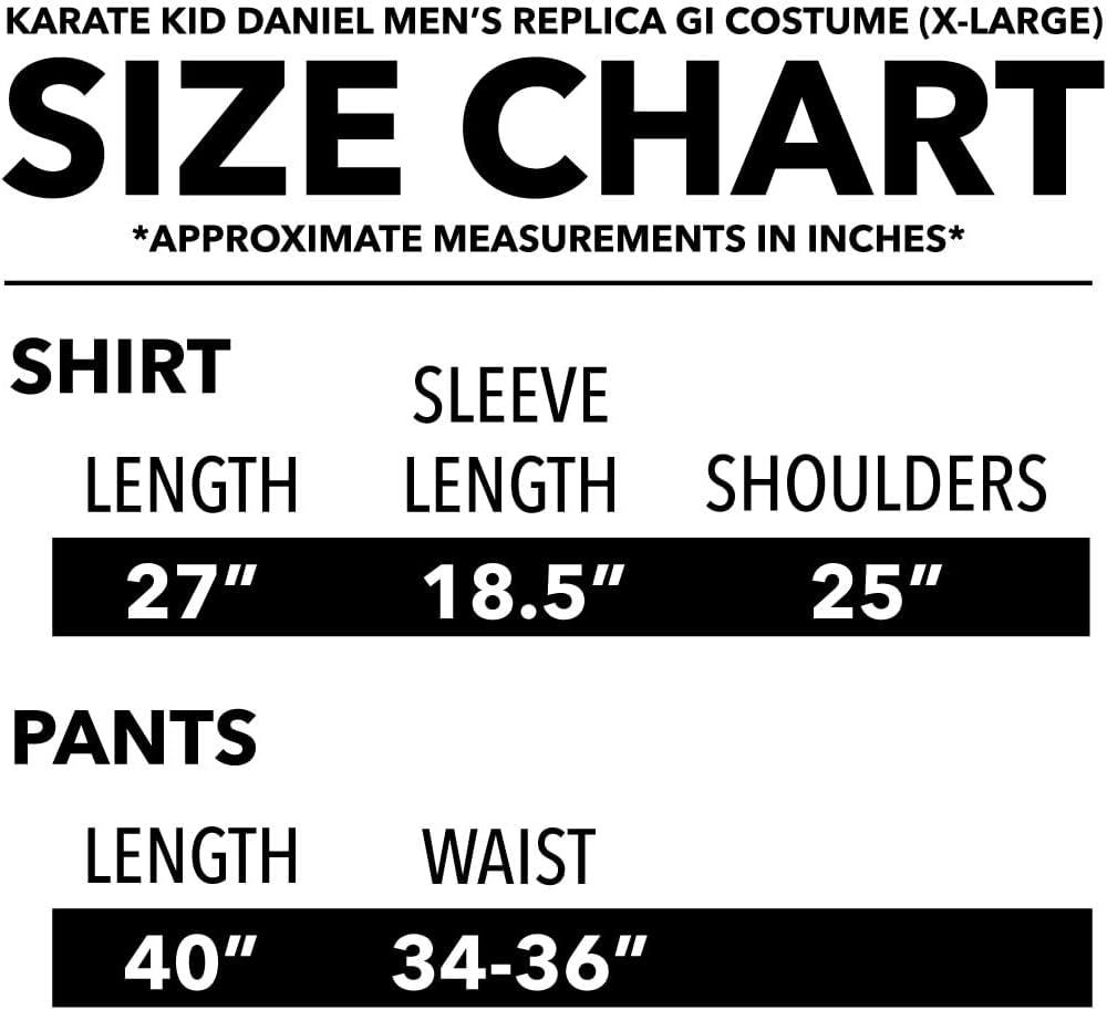 Karate Kid The DELUXE Daniel Mens Replica Gi Costume (X-Large)