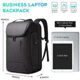 BANGE Anti-Theft Business Laptop Backpack – Waterproof Travel Backpack with USB 3.0 Fast Charging, Fits 17.3” Notebooks (Black)