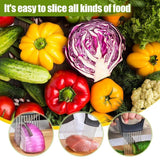 Stainless Steel Onion Holder Slicer – Multi-Purpose Vegetable & Food Slicing Assistant Tool
