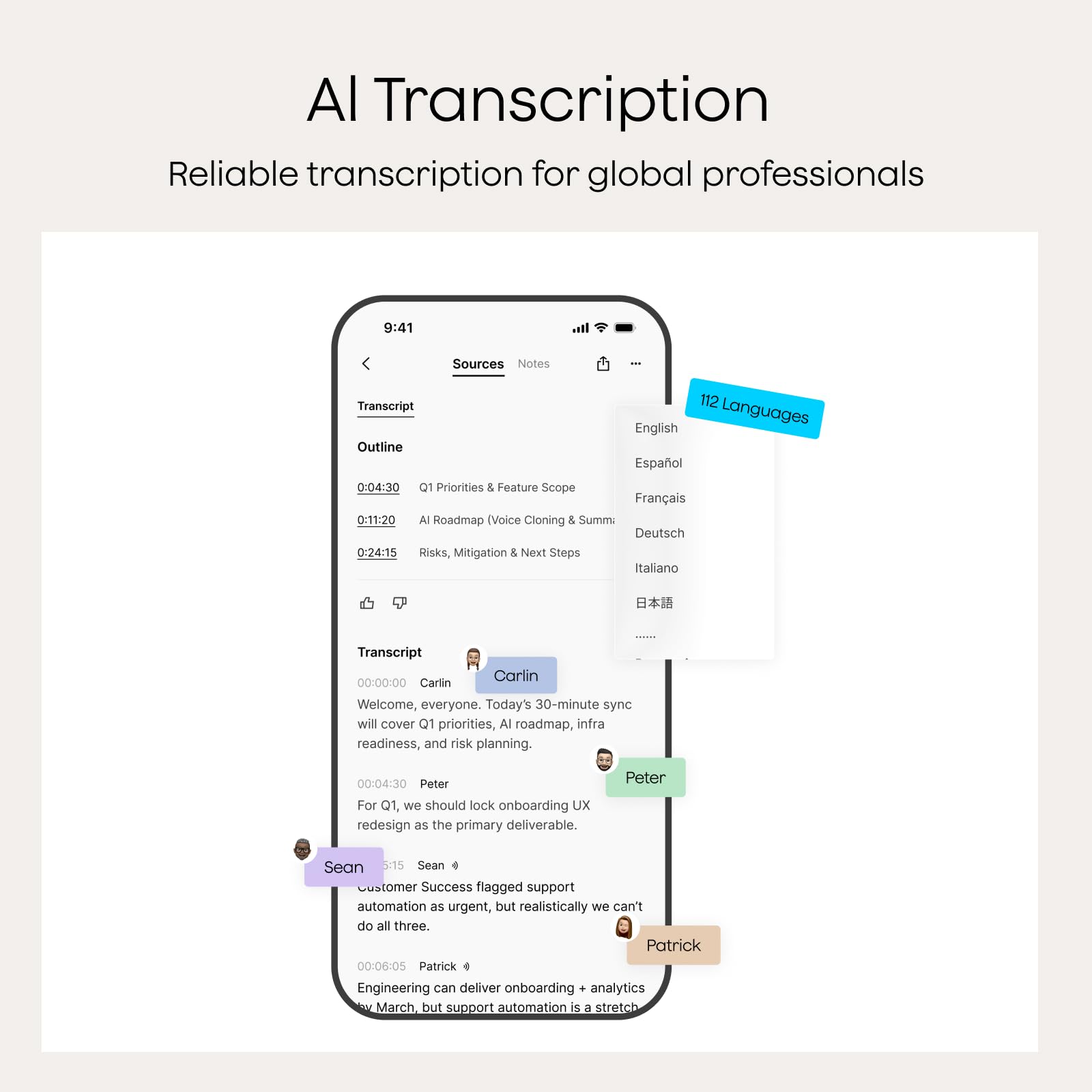 PLAUB AI Note Taker – Ultra Slim Voice Recorder with AI Transcription & Meeting Summaries