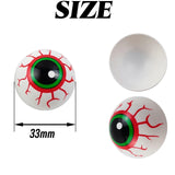 48pcs Multicolored Halloween Semicircle Eyes – Plastic Half Eyeballs for Horror Props, Crafts & DIY Decorations