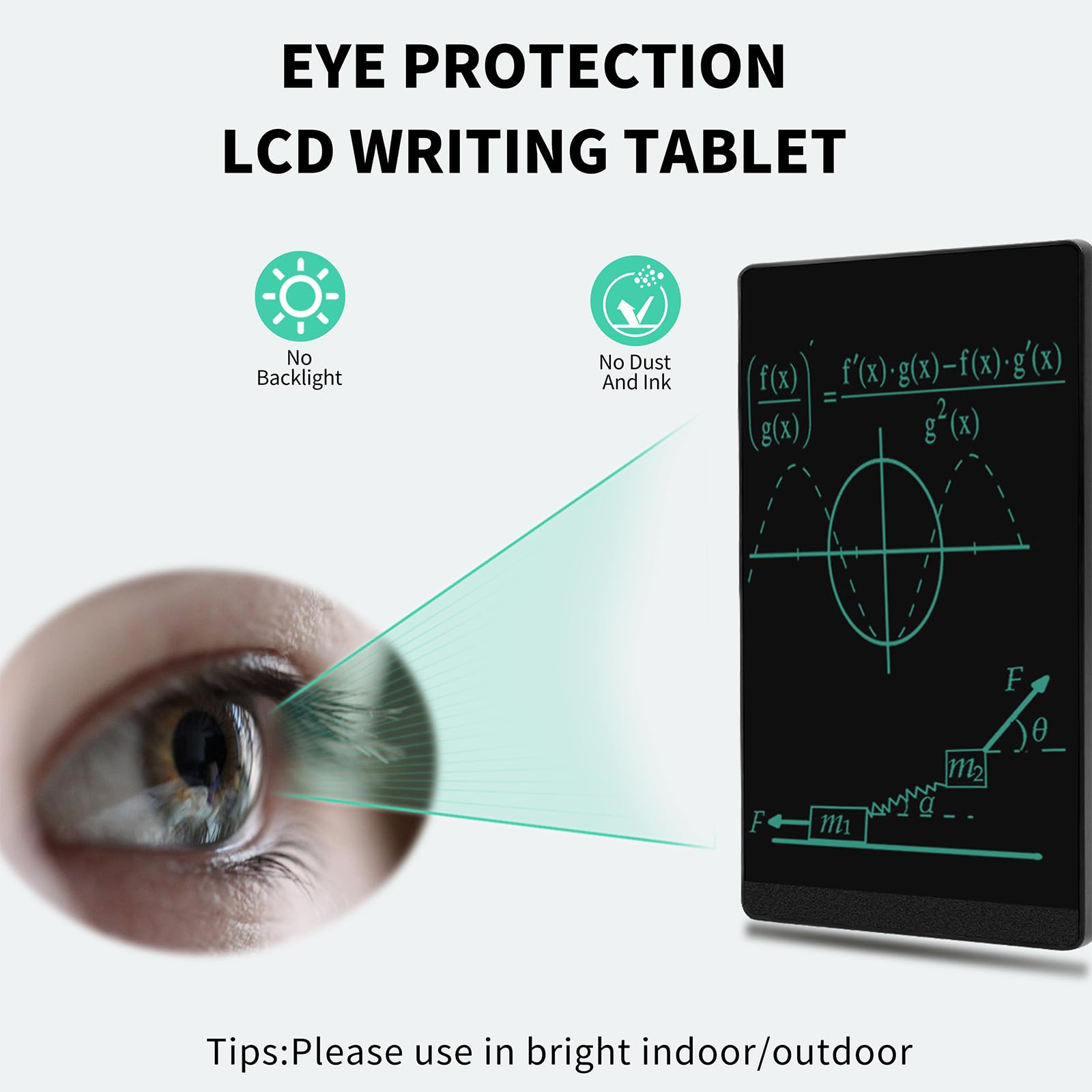 Ultra-Light 6.5” LCD Writing Tablet – Slim Portable Digital Note & Drawing Pad (Black)