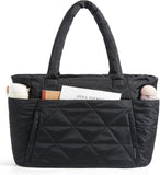Puffy Tote Bag for Women - Lightweight 15.6" Laptop Work Bag