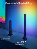 RGBIC TV Light Bars for 45–70 Inch TVs with Music Sync, Alexa Voice Control & Adjustable Mount – Black