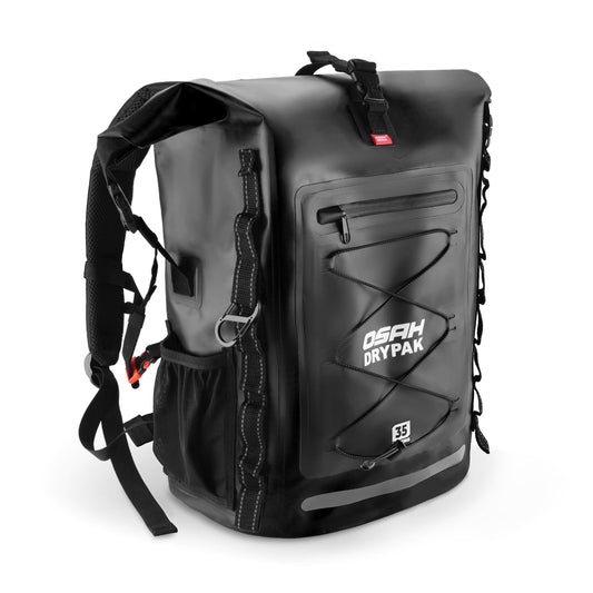 OSAH DryPak Heavy-Duty Waterproof Backpack Roll-Top Hiking & Outdoor Dry Bag – 35L / 55L / 85L – Black