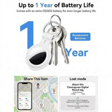 Smart Bluetooth Item Tracker 2-Pack for Apple Find My Network – No Subscription Key & Pet Locator Tags (Black + White)
