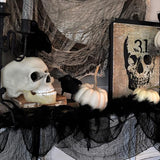 5PCS Black Halloween Creepy Cloth Set – Stretchy Gauze Fabric for Indoor & Outdoor Spooky Decorations (30" x 72")