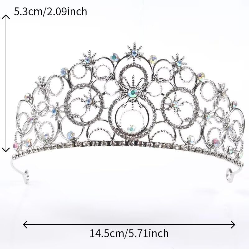 Silver Glinda Bubble Crown – Adjustable Rhinestone Headpiece for Cosplay & Special Occasions 👑✨