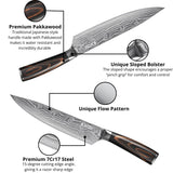 Premium 17-Piece Professional Knife Set with Acacia Block – High Carbon Steel Kitchen Cutlery