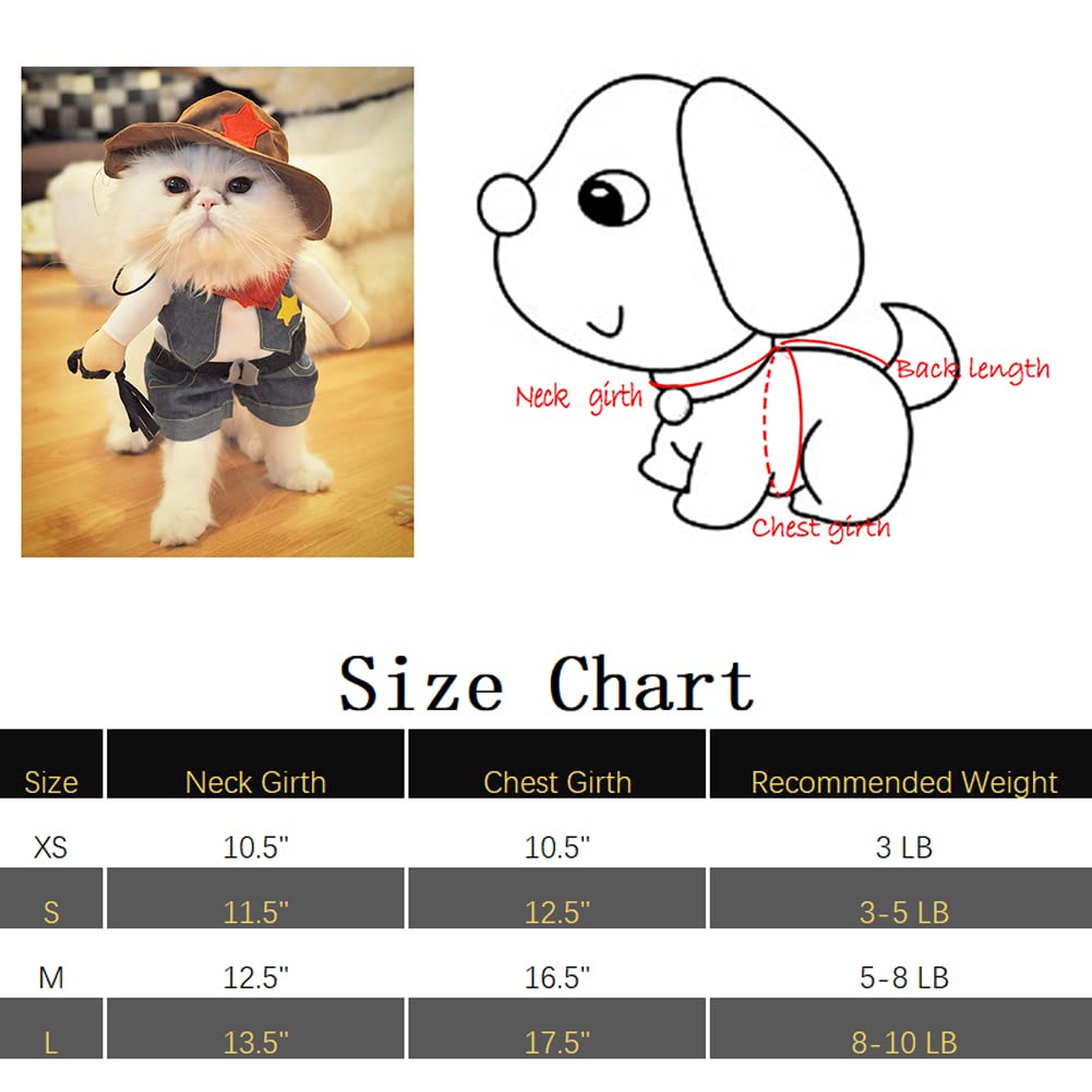 Funny Cowboy Dog Costume – Dark Blue Western Pet Outfit for Halloween & Parties