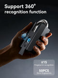 Heavy Duty Fingerprint Smart Padlock with TTLock App Control, IP67 Waterproof Biometric Lock with Type-C Rechargeable Battery