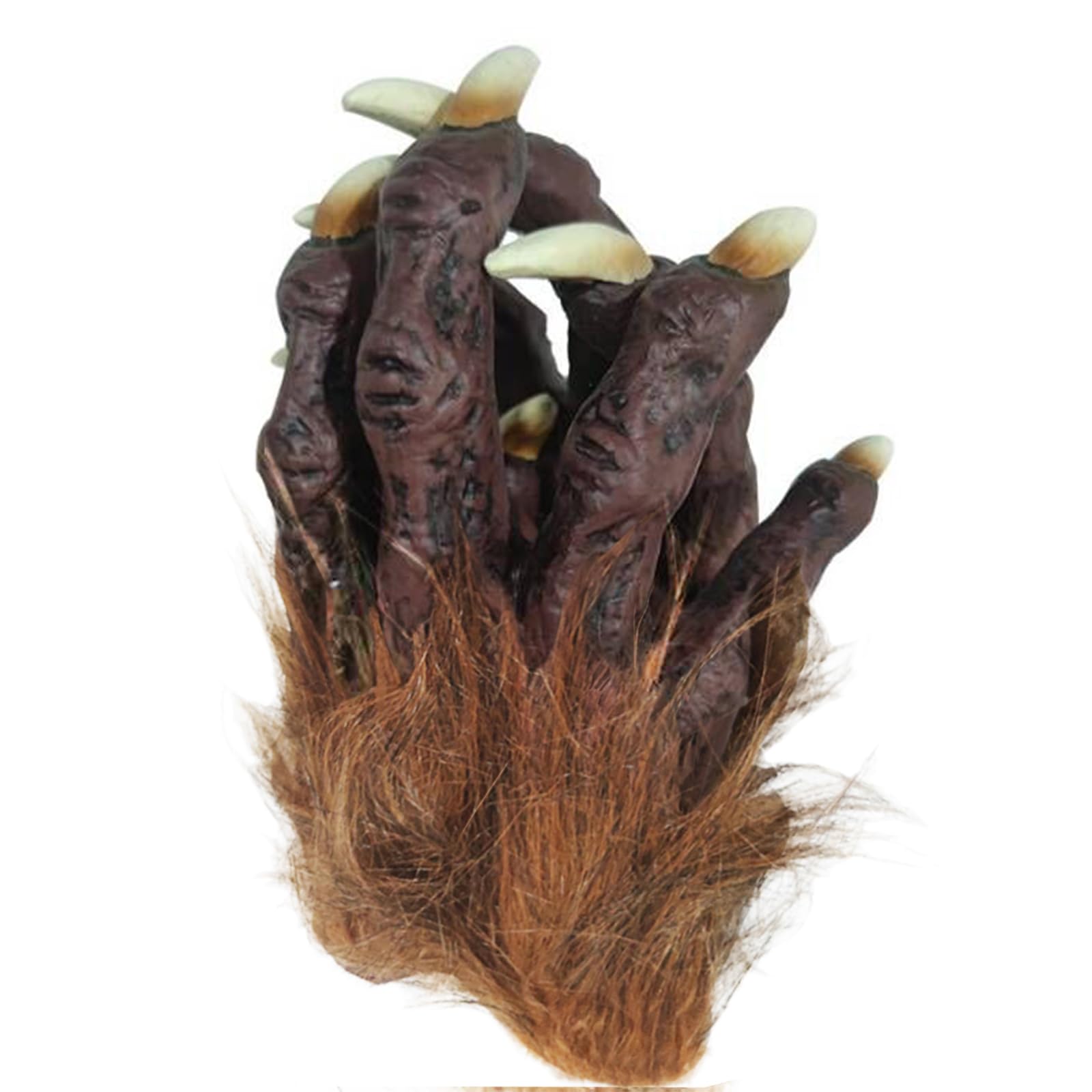 Werewolf Claw Gloves – Realistic Brown Wolf Paws for Halloween, Cosplay & Masquerade Parties