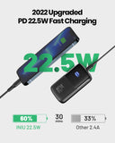 INIU 10000mAh Fast Charging Power Bank – 22.5W Portable Battery Pack with Phone Stand
