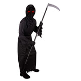 Grim Reaper Halloween Costume for Boys – LED Light-Up Glasses & Full Robe Set 💀⚡