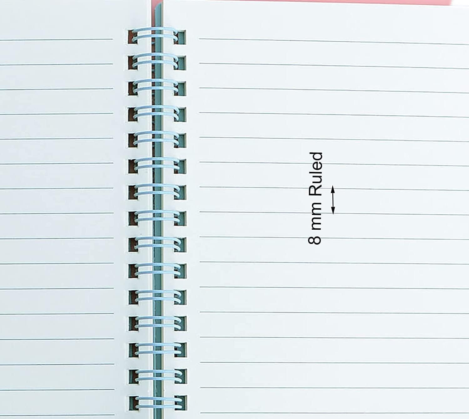 4-Pack A5 Spiral Notebooks with Protective Hard Covers, 160 Ruled Pages and Color-Coded Design