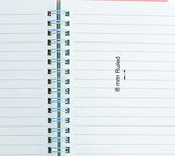 4-Pack A5 Spiral Notebooks with Protective Hard Covers, 160 Ruled Pages and Color-Coded Design