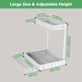 REALINN Expandable Under Sink Organizer 2-Pack – Adjustable Height Pull-Out Cabinet Storage for Kitchen & Bathroom