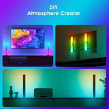 RGB Smart Light Bars with 213 Scene Modes, Music Sync & App Control – Multicolor Ambient Lighting