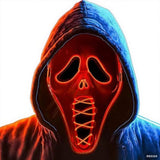 Red Skull Latex Halloween Mask – Full Head Horror Mask with Shroud, Breathable & Comfortable Scary Costume for Adults