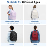 Lightweight School Backpack with Laptop Sleeve – Classic Unisex Bookbag for Teens & College