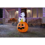 3.5FT Peanuts Snoopy with Woodstock Inflatable – LED Light-Up Halloween & Fall Yard Decoration