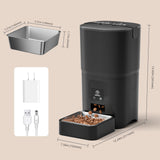 Smart WiFi Automatic Pet Feeder with App Control, 6L Food Storage, Portion Scheduling, and Stainless Steel Bowl for Cats and Dogs