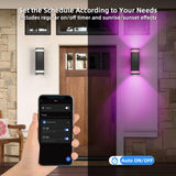 WiFi Smart RGB Outdoor Wall Light – Dusk to Dawn Up & Down Sconce with Alexa Control